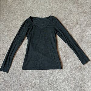 Icebreaker Charcoal Long Sleeve Top